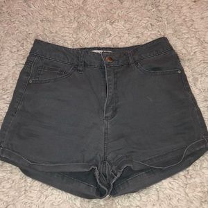 Refuge Grey Hugh Waisted Shorts